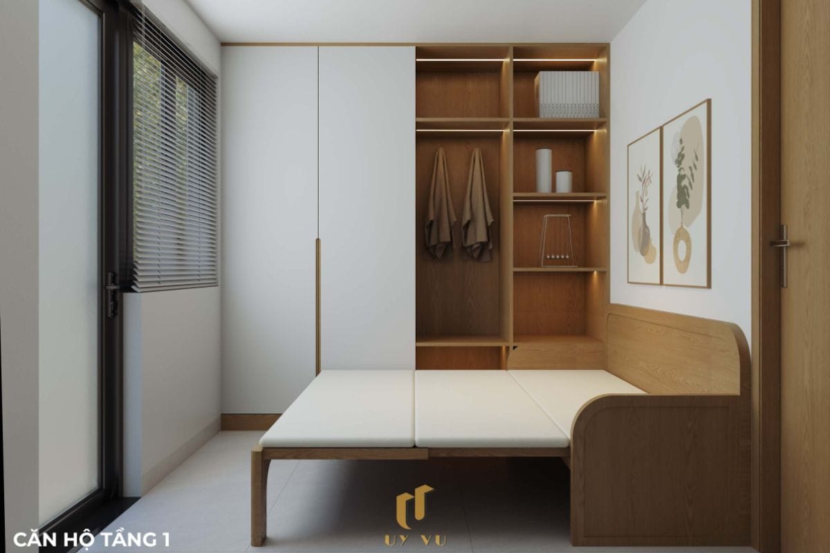 Căn hộ S's House mặt tiền 2 góc đẳng cấp giữa lòng Đà Nẵng Phòng thay đồ tiện nghi nhà anh Sự
