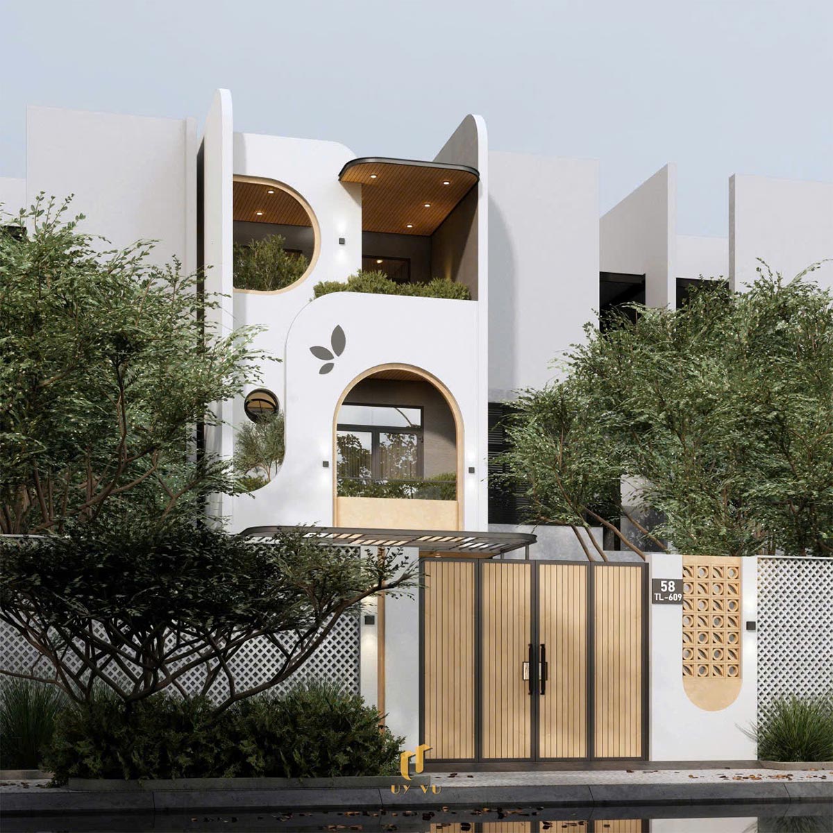 Ảnh mặt tiền bên trái ngôi nhà của chị Phượng