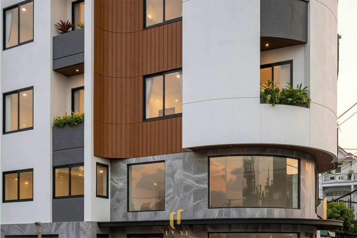 Căn hộ S's House mặt tiền 2 góc đẳng cấp giữa lòng Đà Nẵng Cận cảnh chi tiết mặt tiền căn hộ S House