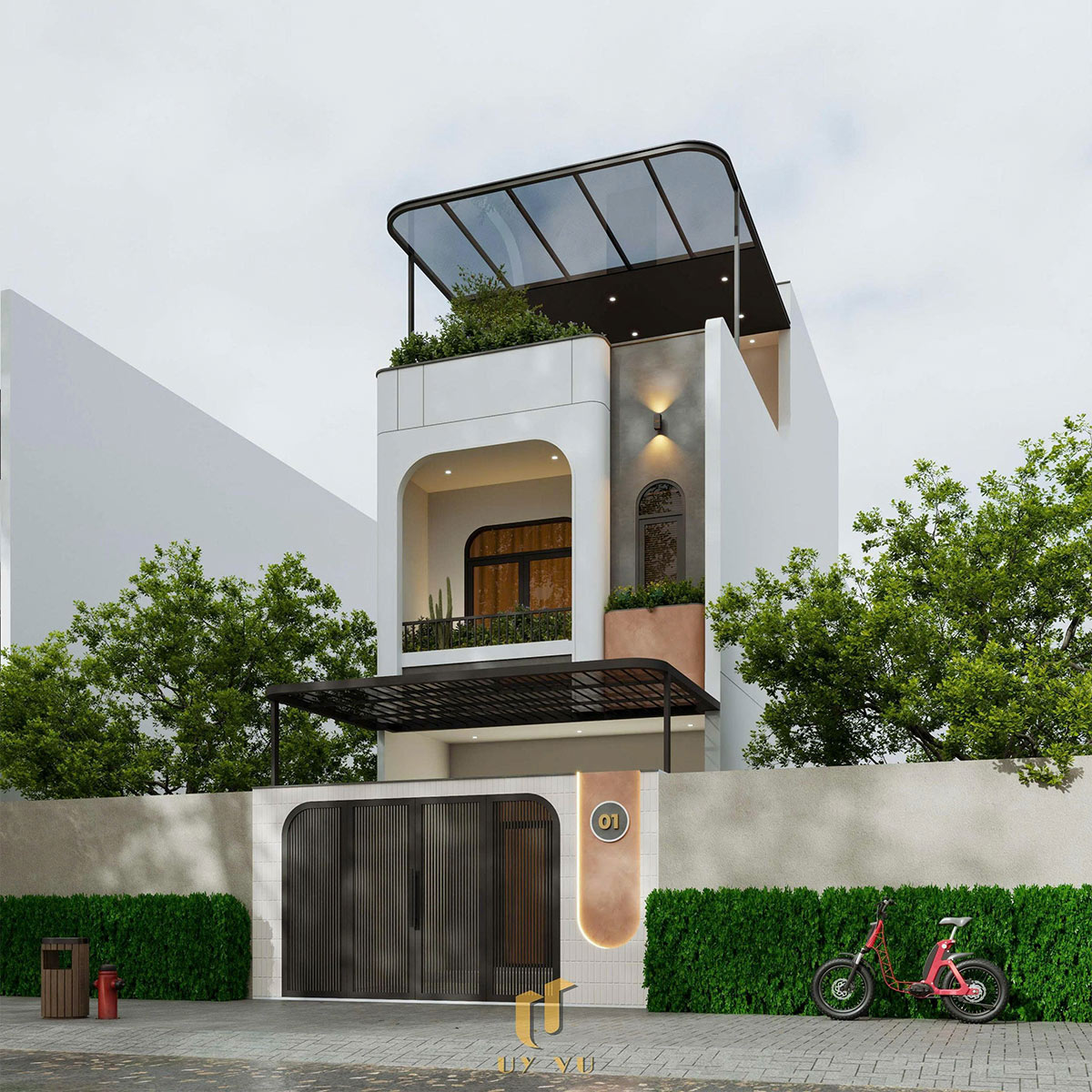 Mặt tiền chính diện nhà anh Duy ở Đà Nẵng