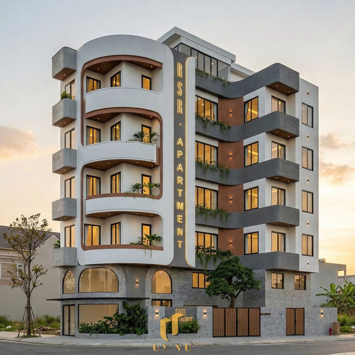 Mặt tiền căn hộ anh Sa