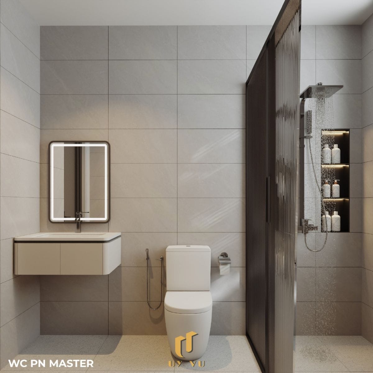 KHÁM PHÁ CÔNG TRÌNH KIẾN TRÚC HIỆN ĐẠI - NHÀ CHỊ THẢO MY WC phòng ngủ master nhà chị Thảo My