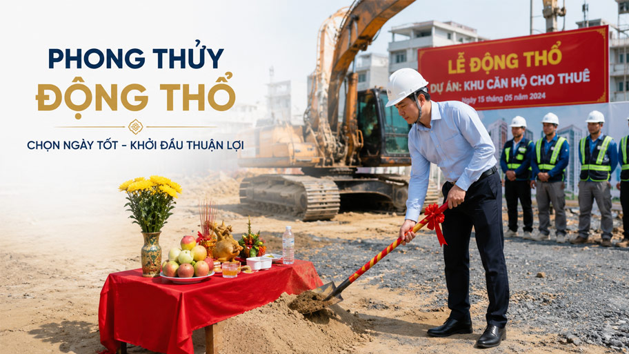 Phong thủy chọn ngày động thổ khởi công
