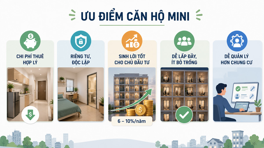 Ưu điểm của căn hộ mini