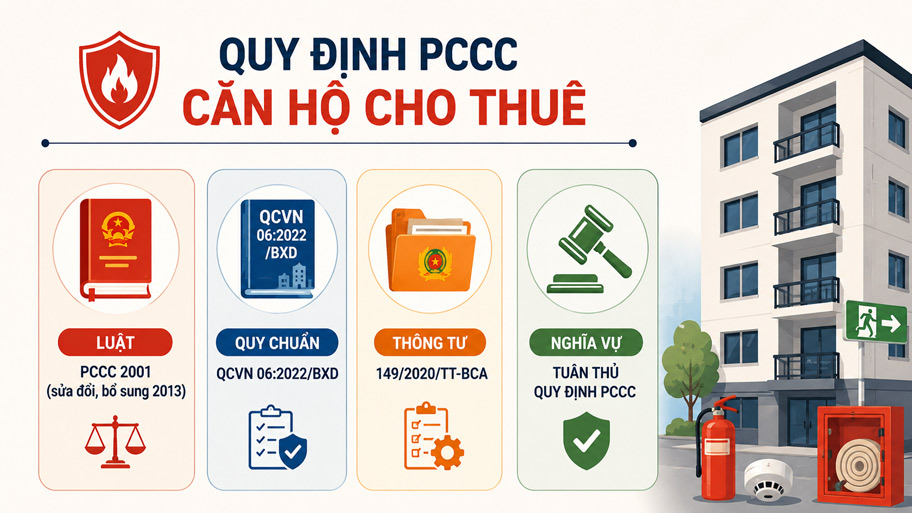 Quy định PCCC căn hộ cho thuê mới nhất hiện nay Văn bản quy định PCCC căn hộ cho thuê