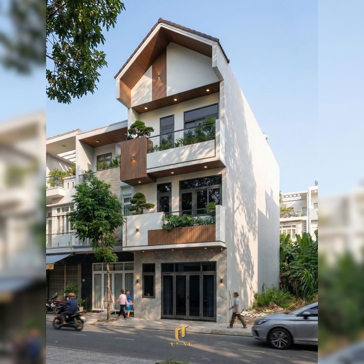 Không gian sống hiện đại và tiện nghi - Nhà chị Bình Thiết kế mặt tiền nhà chị Bình - Đà Nẵng