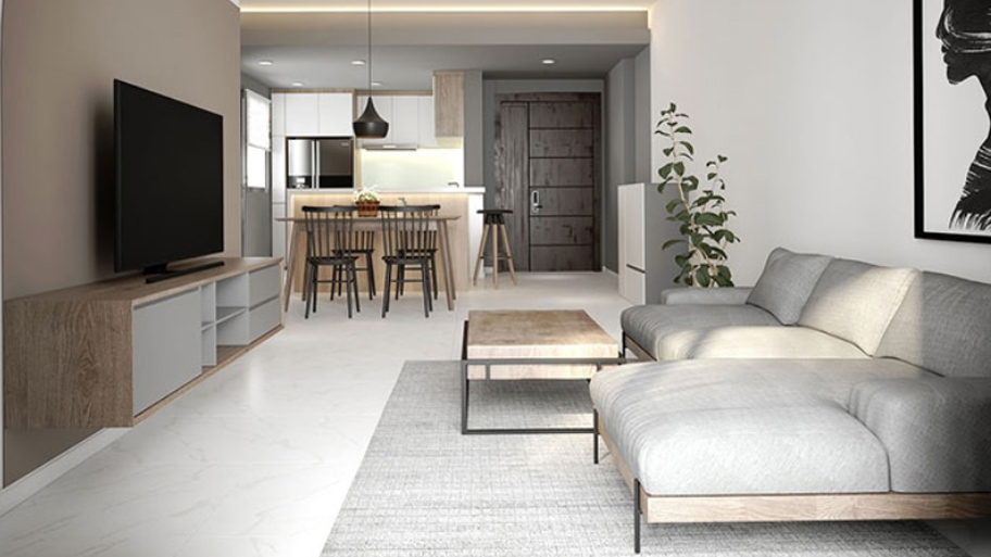 Mẫu căn hộ cho thuê phong cách tối giản hiệu quả & tiện nghi Căn hộ phong cách tối giản đầy đủ tiện nghi