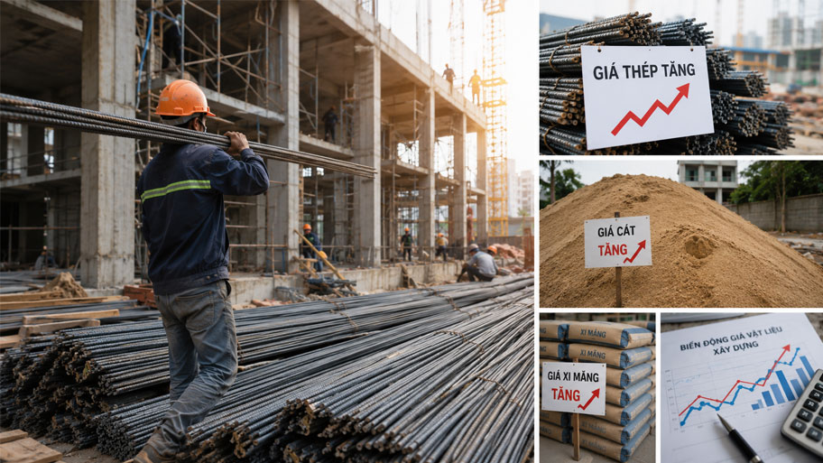 Chi phí phát sinh do giá vật liệu tăng