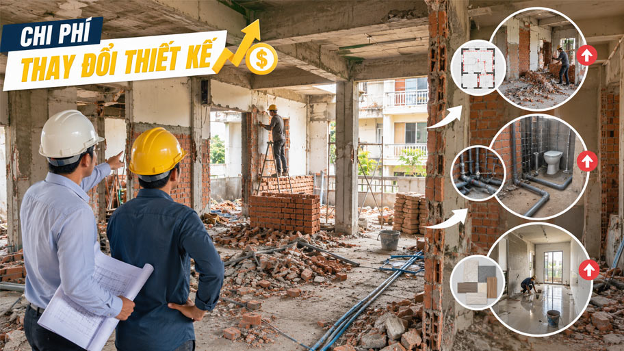 Chi phí phát sinh khi thay đổi thiết kế