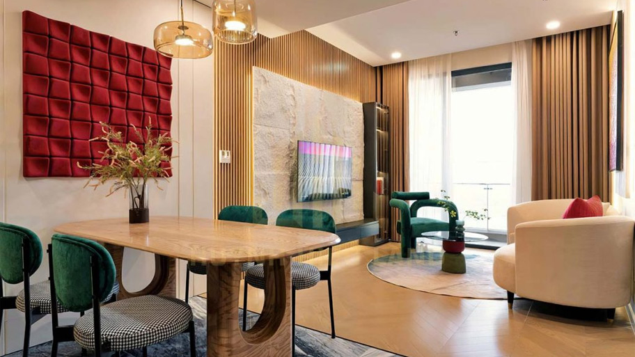 Đèn trang trí phòng khách căn hộ cho thuê