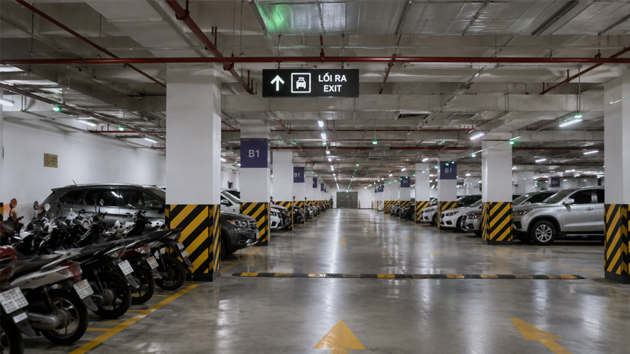 Khu vực để xe trong căn hộ cho thuê