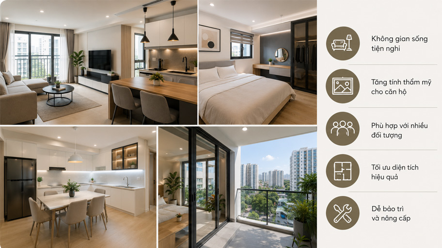 Lý do căn hộ cho thuê phong cách hiện đại được ưa chuộng