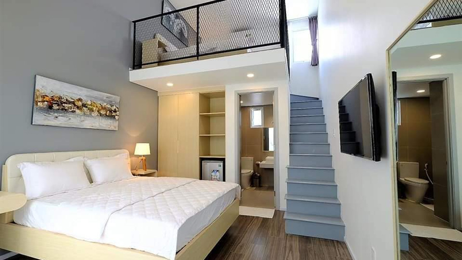 Mẫu căn hộ cho thuê có gác lửng tối ưu diện tích sử dụng