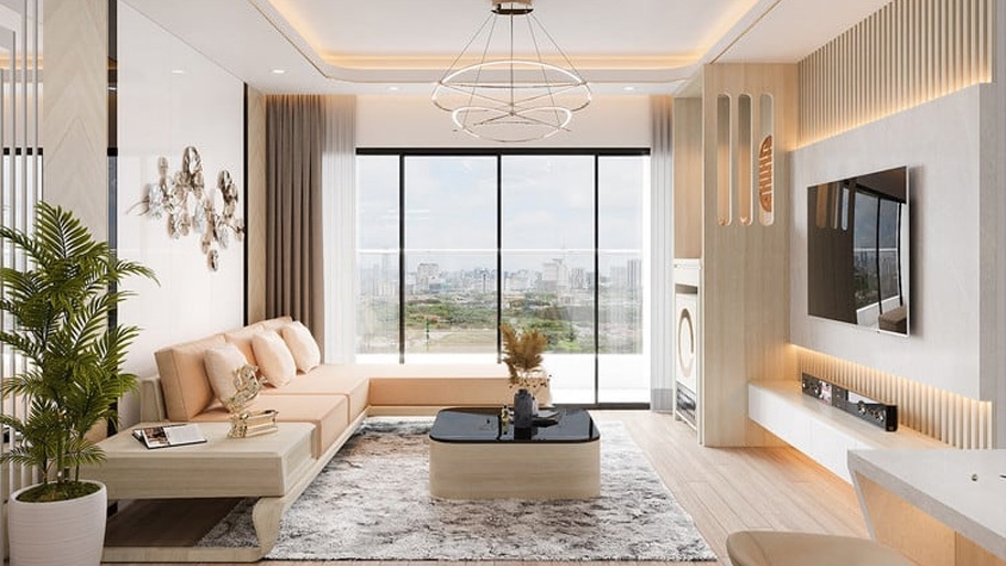 Mẫu căn hộ hiện đại không gian mở