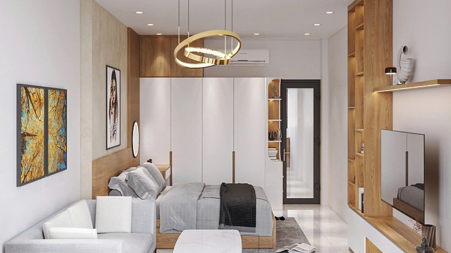 Mẫu đèn trang trí căn hộ cho thuê đẹp