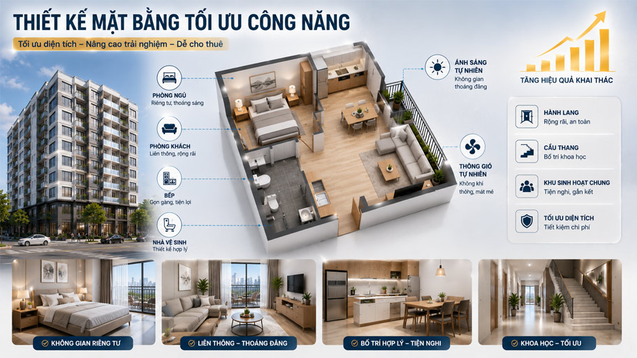 Thiết kế mặt bằng tối ưu công năng
