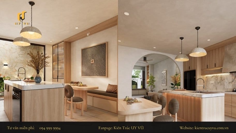 Sử dụng các gam màu đồng bộ giữa các khu vực để thiết kế có sự liên kết