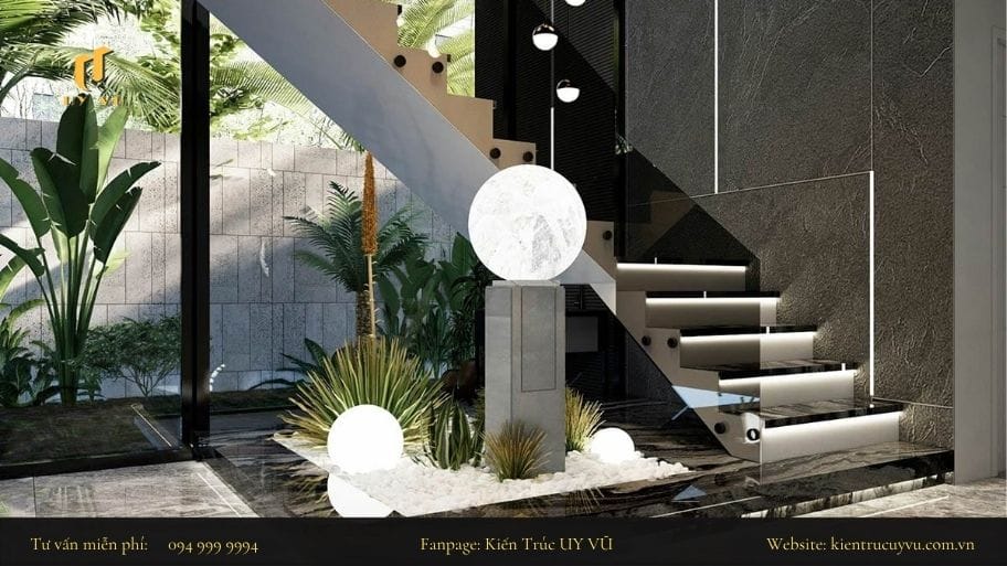 Thiết kế cầu thang cho nhà nhỏ giúp mở rộng không gian sống Thiết kế bậc thang không được dốc và độ dài vừa đủ để thuận tiện trong việc di chuyển