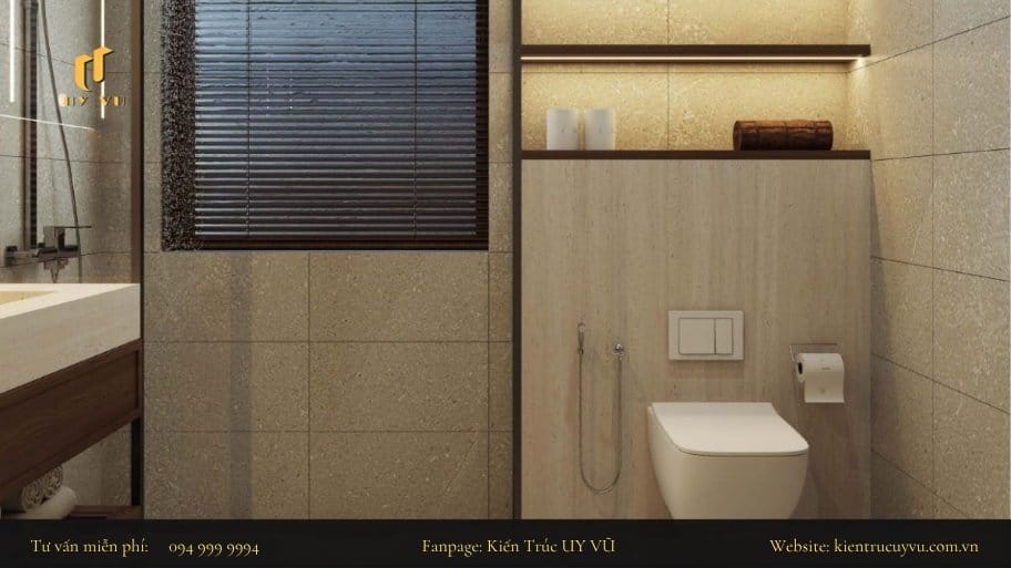 Hai vị trí này dễ gây tính mất thẩm mỹ khi mở cửa nhà vệ sinh