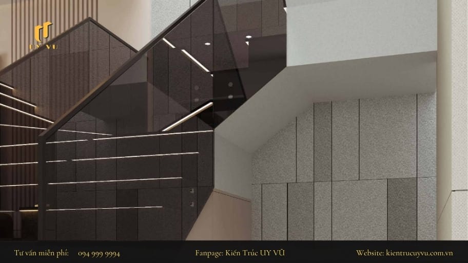 Thiết kế cầu thang cho nhà nhỏ giúp mở rộng không gian sống Hệ thống ánh sáng giúp không gian an toàn và nổi bật