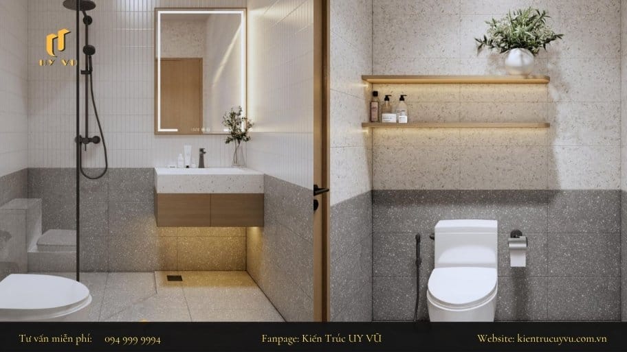 Nhà vệ sinh luôn khô ráo và sạch sẽ là điều nhiều gia chủ yêu thích