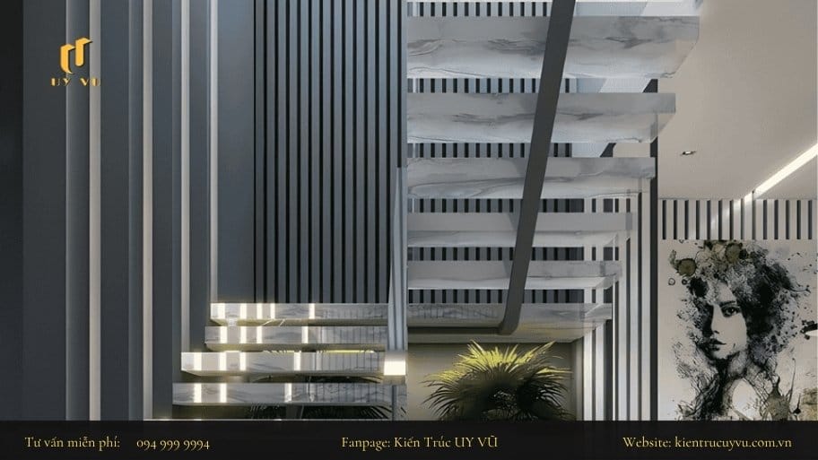 Thiết kế cầu thang cho nhà nhỏ giúp mở rộng không gian sống Cầu thang chữ U sẽ là hợp lý với các nhà có chiều sâu lớn