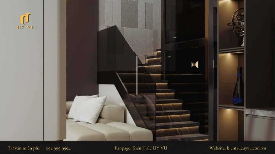 Việc đặt cầu thang ở giữa trung tâm ngôi nhà sẽ cản trở việc lấy ánh sáng tự nhiên và luồng gió trời