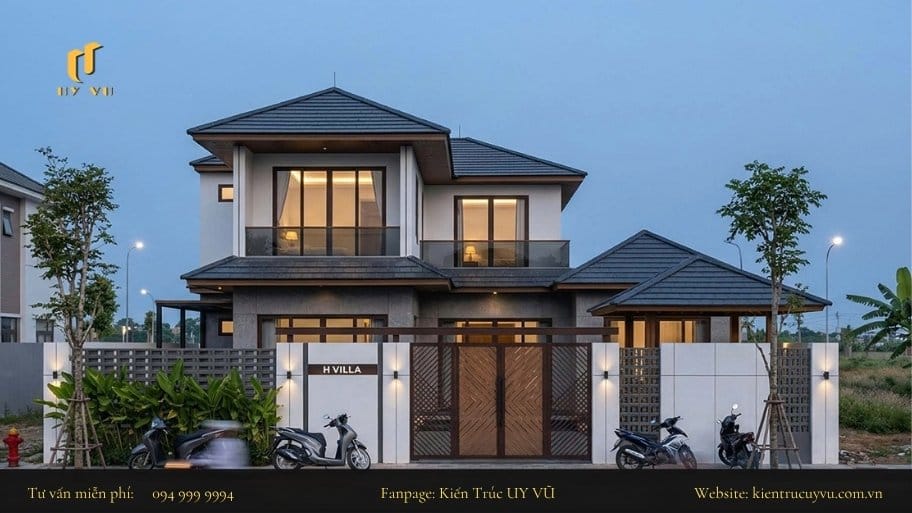 Cổng nhà quyết định sự bề thế và phong cách tổng thể của công trình