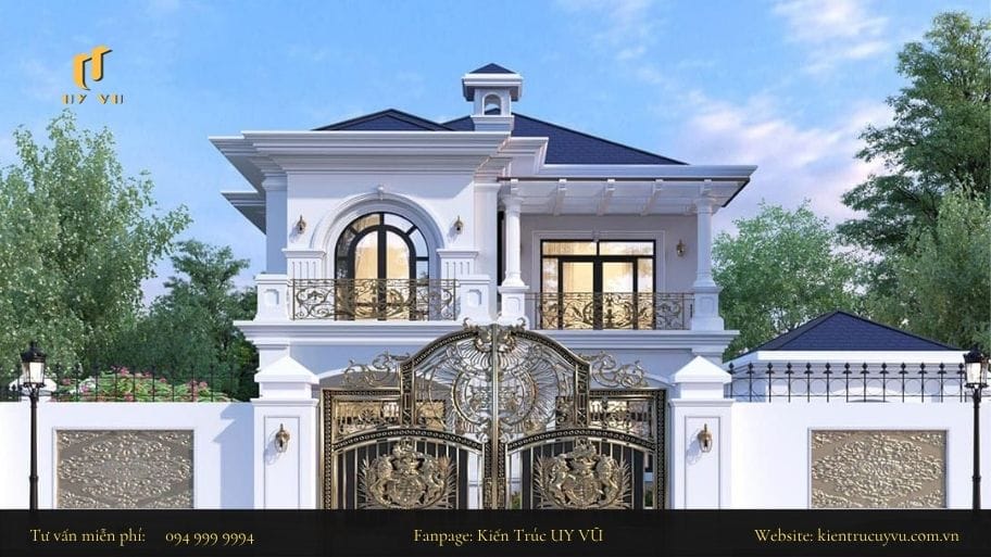 Cổng sắt mang lại vẻ đẹp cá tính và thể hiện rõ dấu ấn riêng của ngôi nhà cũng như gia chủ