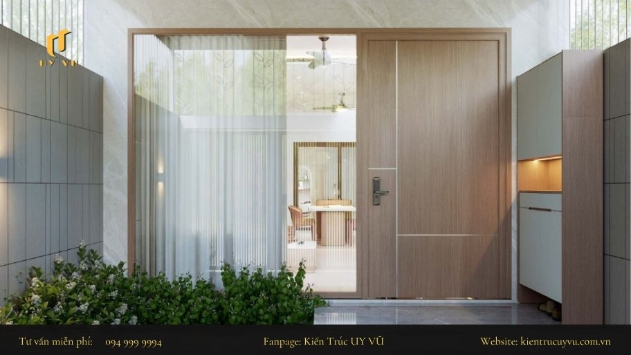 Tỷ lệ vàng trong thiết kế nhà và ứng dụng trong kiến trúc hiện đại Thiết kế mặt sân trước tạo cảm giác hài hòa và ngôi nhà có chiều sâu