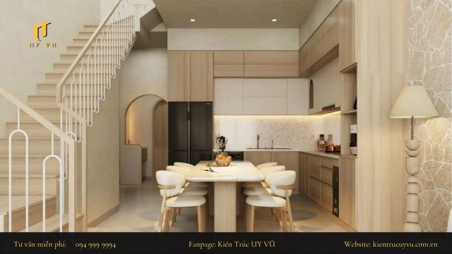 Sử dụng các vật liệu màu sắc đồng bộ để liền mạch với các không gian khác