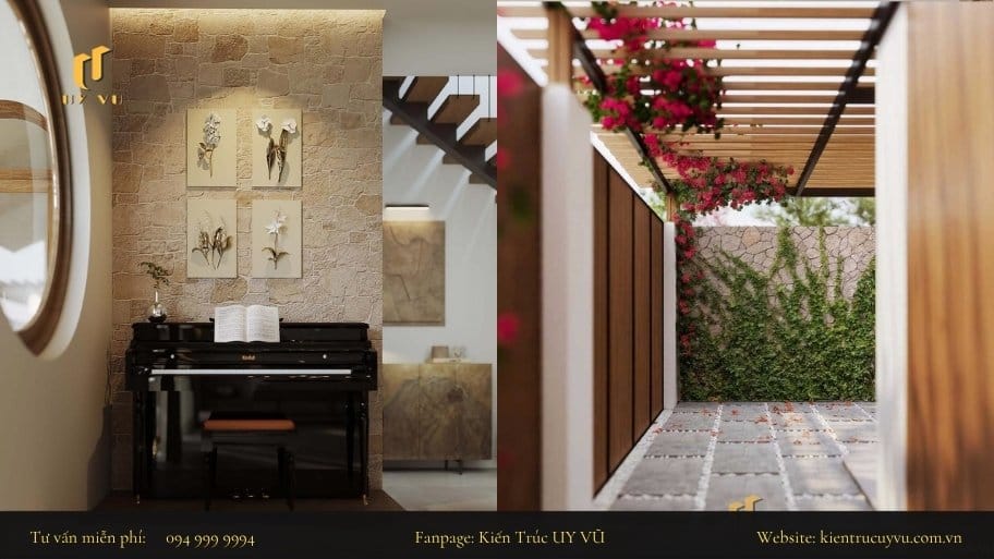 Bố trí các khu vực công năng phù hợp với giải pháp thiết kế cho nhà trần chéo