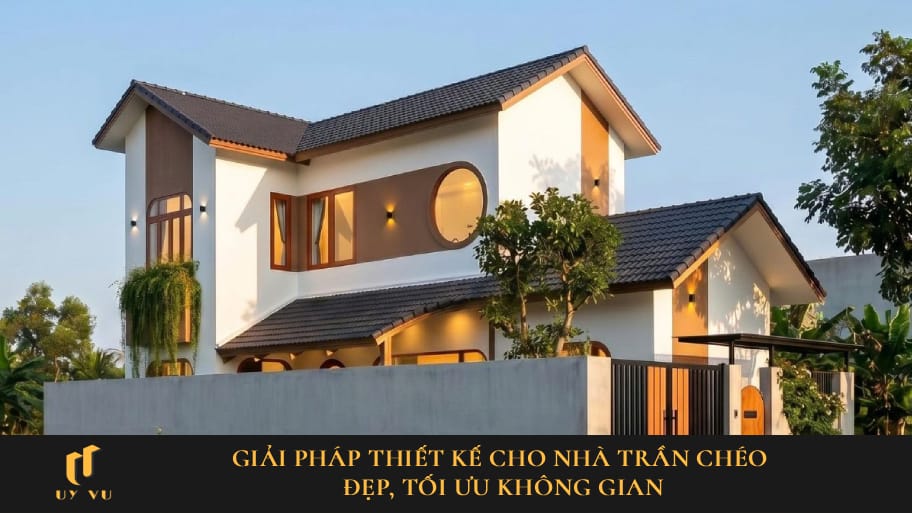 giải pháp thiết kế cho nhà trần chéo