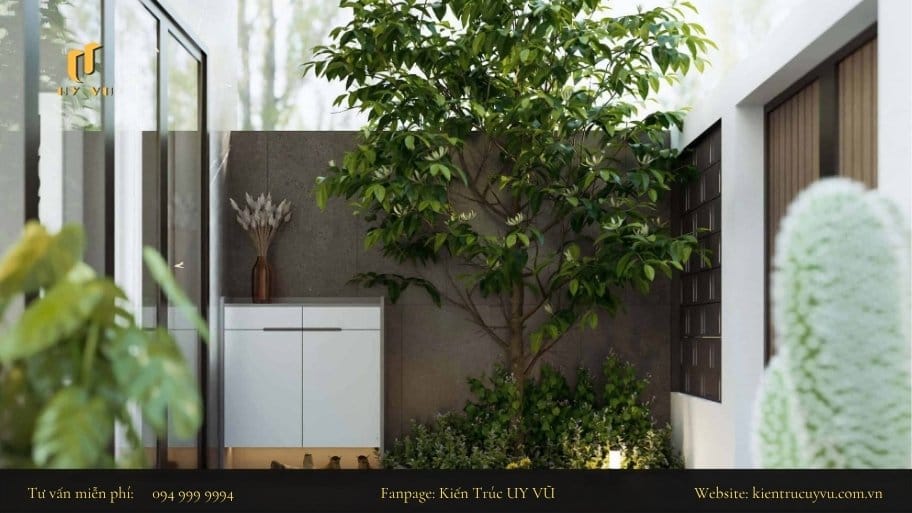 Kết hợp với thiết kế cây xanh để giảm bụi và tăng độ ẩm