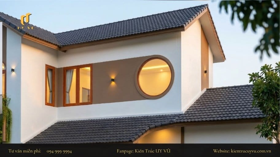Kết hợp với các cửa phương pháp lấy sáng tự nhiên để nhấn mạnh thêm cho ngôi nhà
