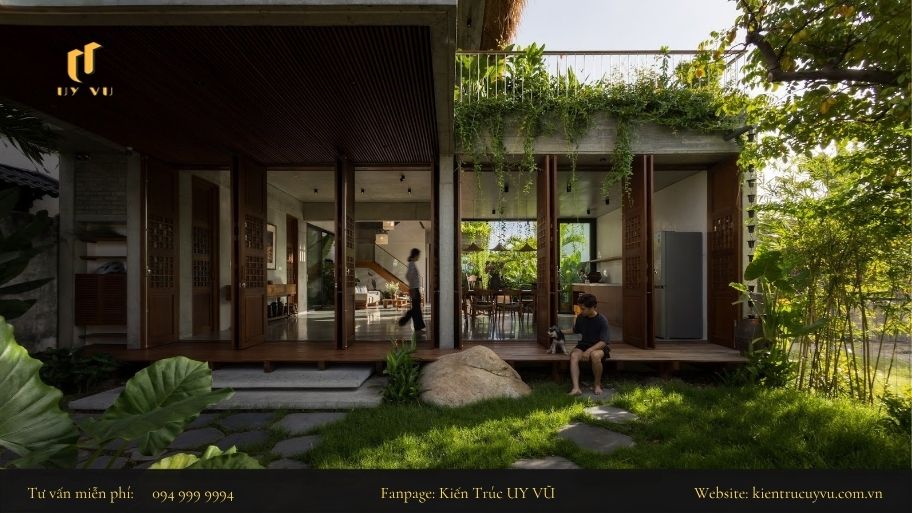 Thiết kế phong thủy nhà vườn giúp nâng tầm không gian sống Hiên nhà có thể là nơi nghỉ ngơi và gắn kết các thành viên trong gia đình