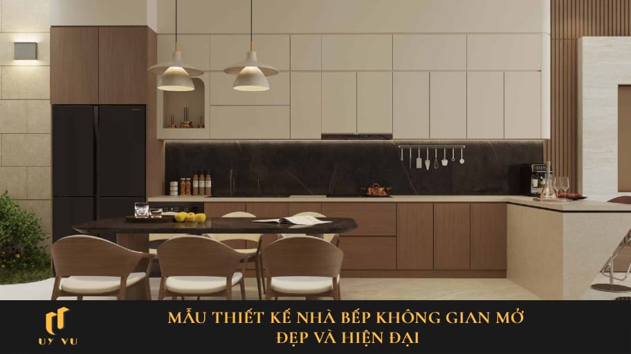Mẫu thiết kế nhà bếp không gian mở