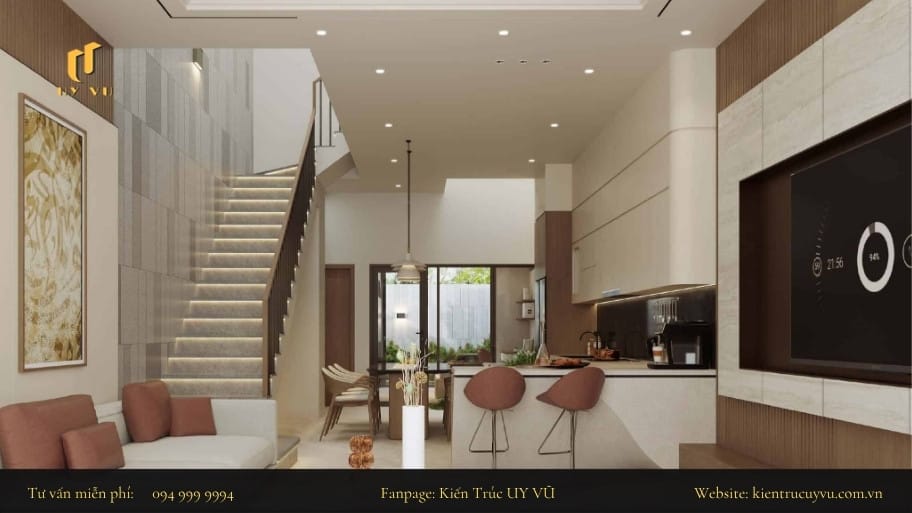 Mẫu thiết kế nhà bếp không gian mở tạo cảm giác thông thoáng cho ngôi nhà