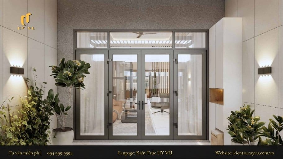 Sử dụng các hệ cửa kính để tăng ánh sáng tự nhiên vào nhà