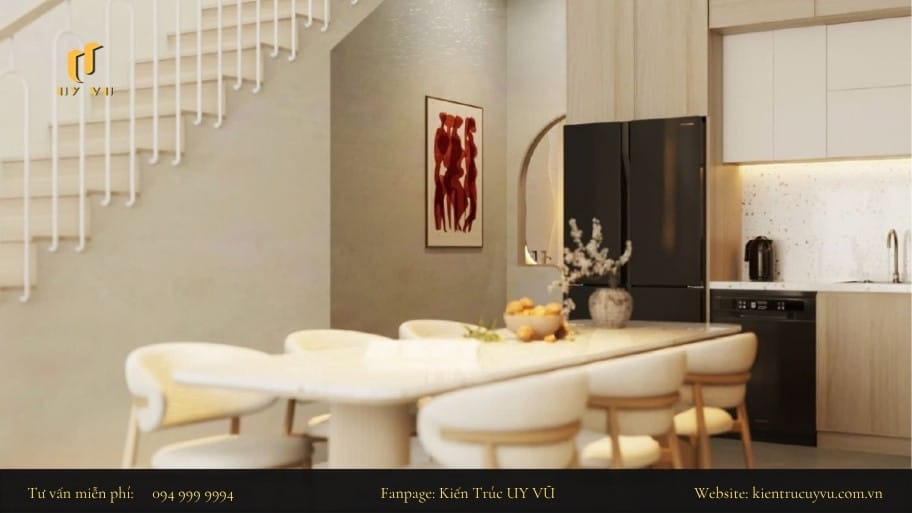 Khu bếp thuận tiện khi nó vừa đảm bảo công năng và tính thẩm mỹ