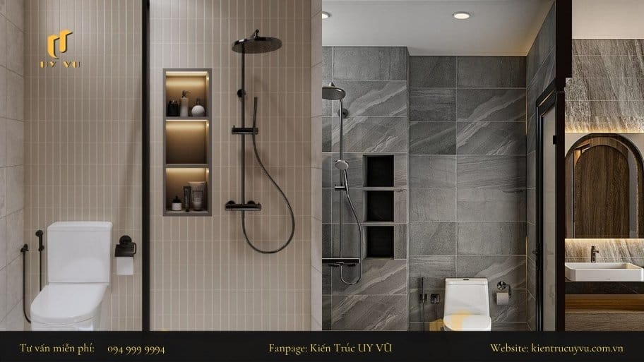 Tách biệt hai không gian khô và ướt để mang lại trải nghiệm tuận tiện