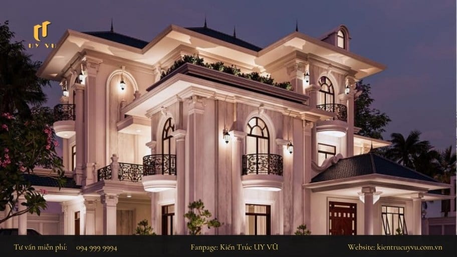Phong cách thiết kế nhà cổ điện thể hiện sự đẳng cấp của gia chủ và trường tồn theo thời gian