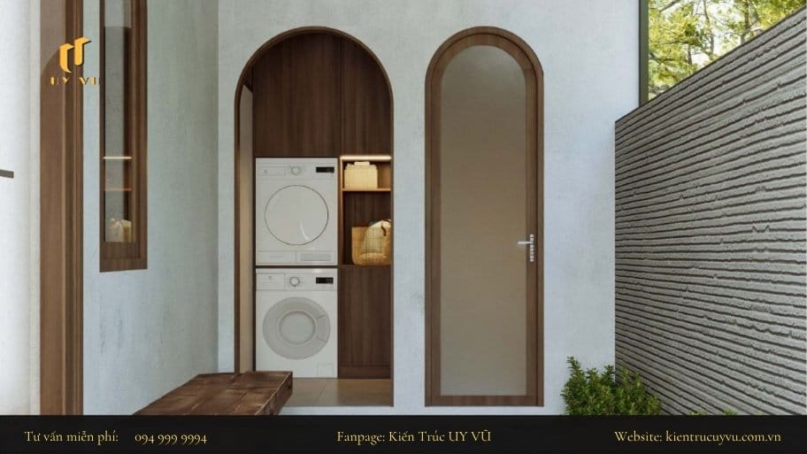 Thiết kế các khu vực phụ trợ cũng cần có sự thông thoáng để hạn chế độ ẩm