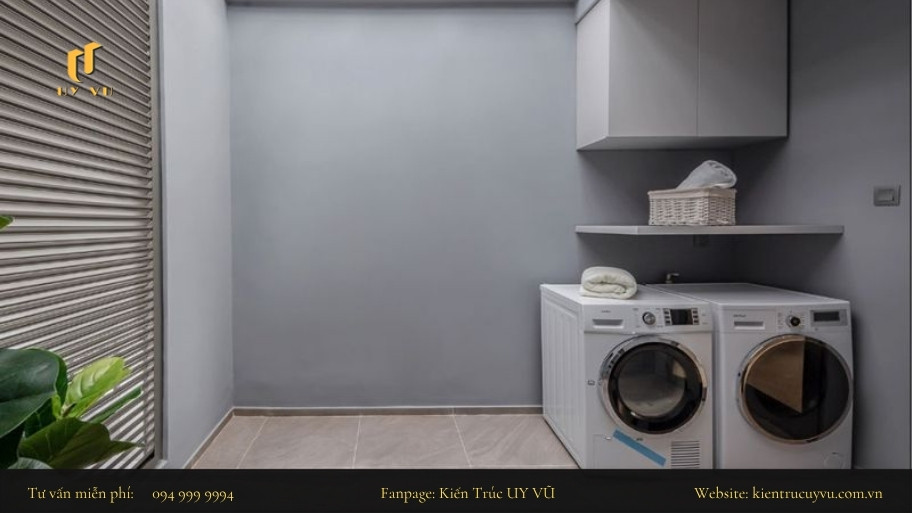 Thiết kế nhà hướng Bắc: Cách khắc phục nhược điểm bằng kiến trúc Thiết kế các khu vực phụ trợ cũng cần có sự thông thoáng để hạn chế độ ẩm