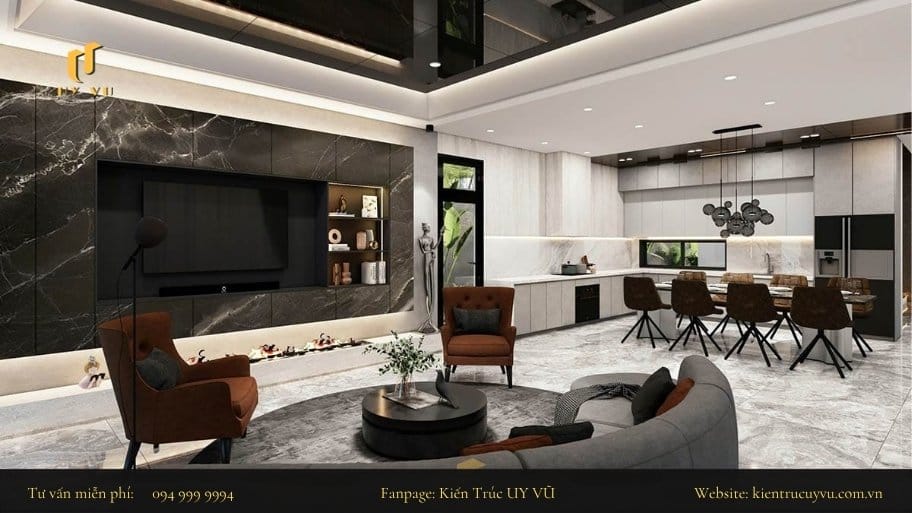 Thiết kế nhà bếp đẹp và hiện đại tối ưu thẩm mỹ lẫn công năng Không gian mở sẽ giúp không gian thông thoáng và xử lý mùi hiệu quả