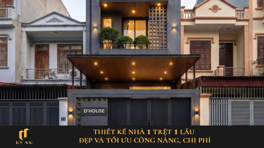 thiết kế nhà 1 trệt 1 lầu
