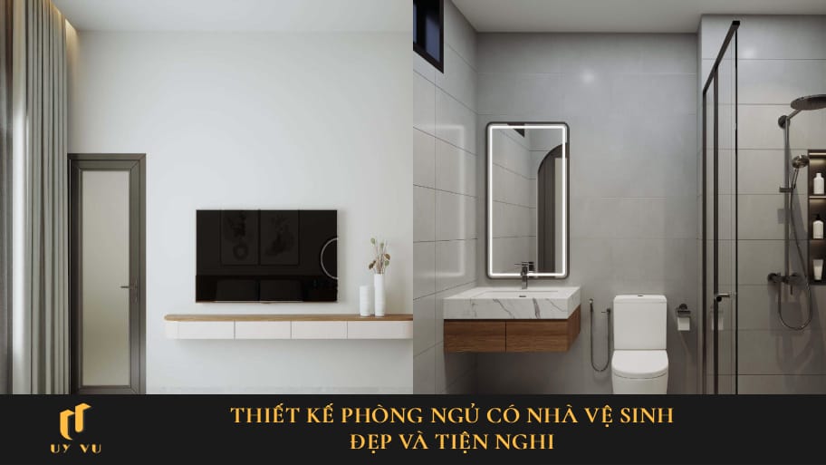 thiết kế phòng ngủ có nhà vệ sinh