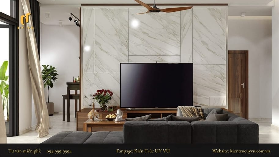 Không gian phòng khách thông thoáng và ánh sáng lưu chuyển tự nhiên