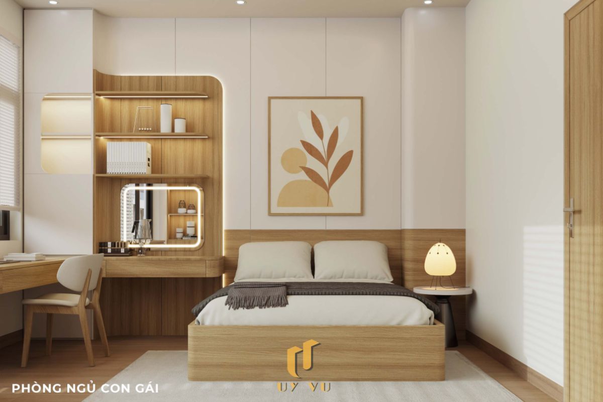 Vẻ đẹp đến từ những chi tiết nhỏ - Nhà anh Thắng Phòng ngủ con gái nhà anh Thắng