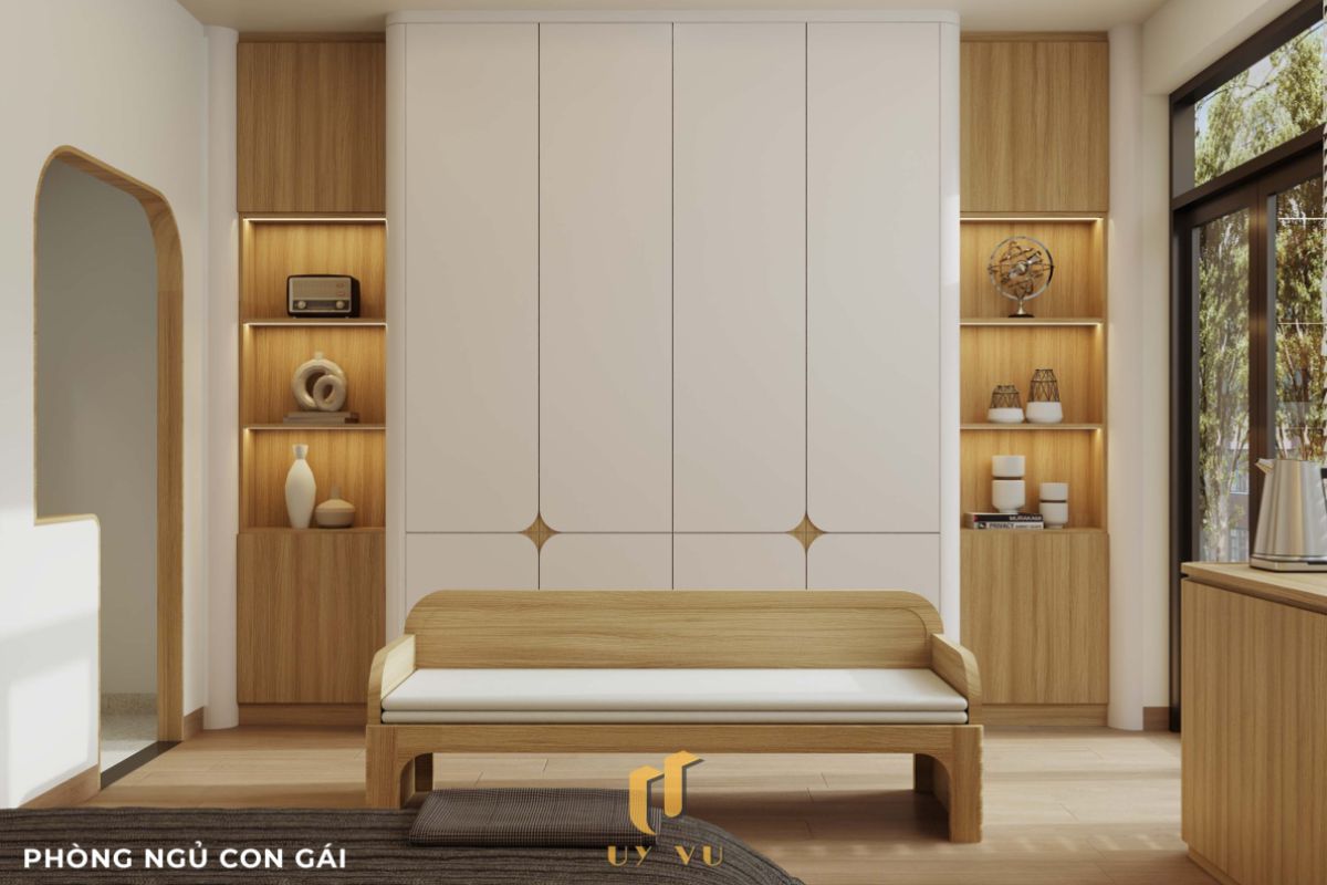 Vẻ đẹp đến từ những chi tiết nhỏ - Nhà anh Thắng Phòng ngủ con gái trang nhã nhà anh Thắng